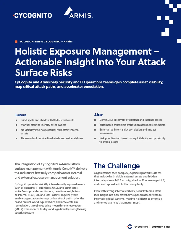 CyCognito + Armis