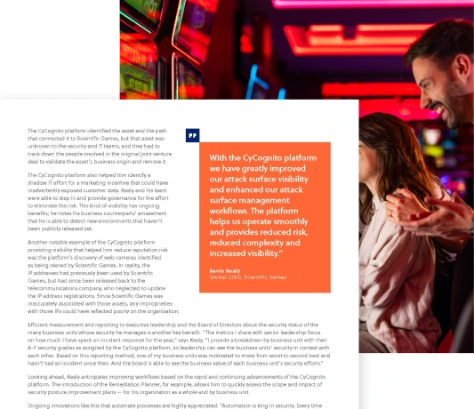 Delivering Strong ROI to Scientific Games