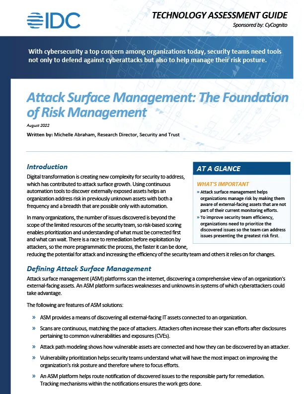 Attack Surface Management: The Foundation of Risk Management